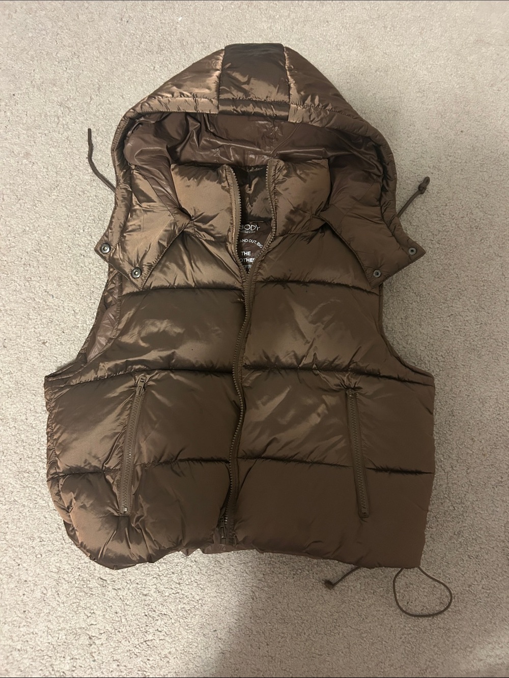 Cotton On brown puffer vest